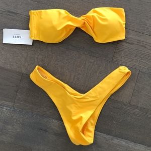 Twisted Bandeau Bikini Top & Bottom Set